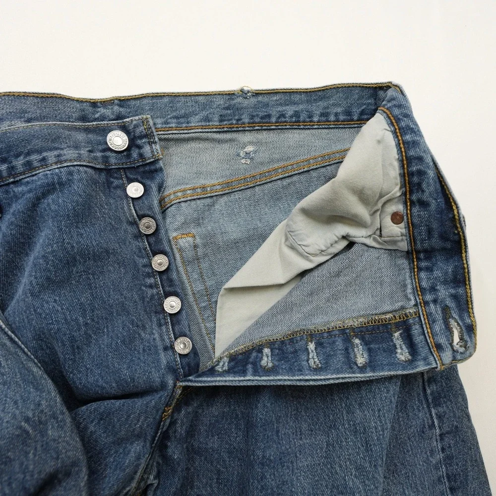 Levi's 501 Jeans‎ Mens 40X30 (39X29) Blue Denim Straight Fit Button Fly Pants